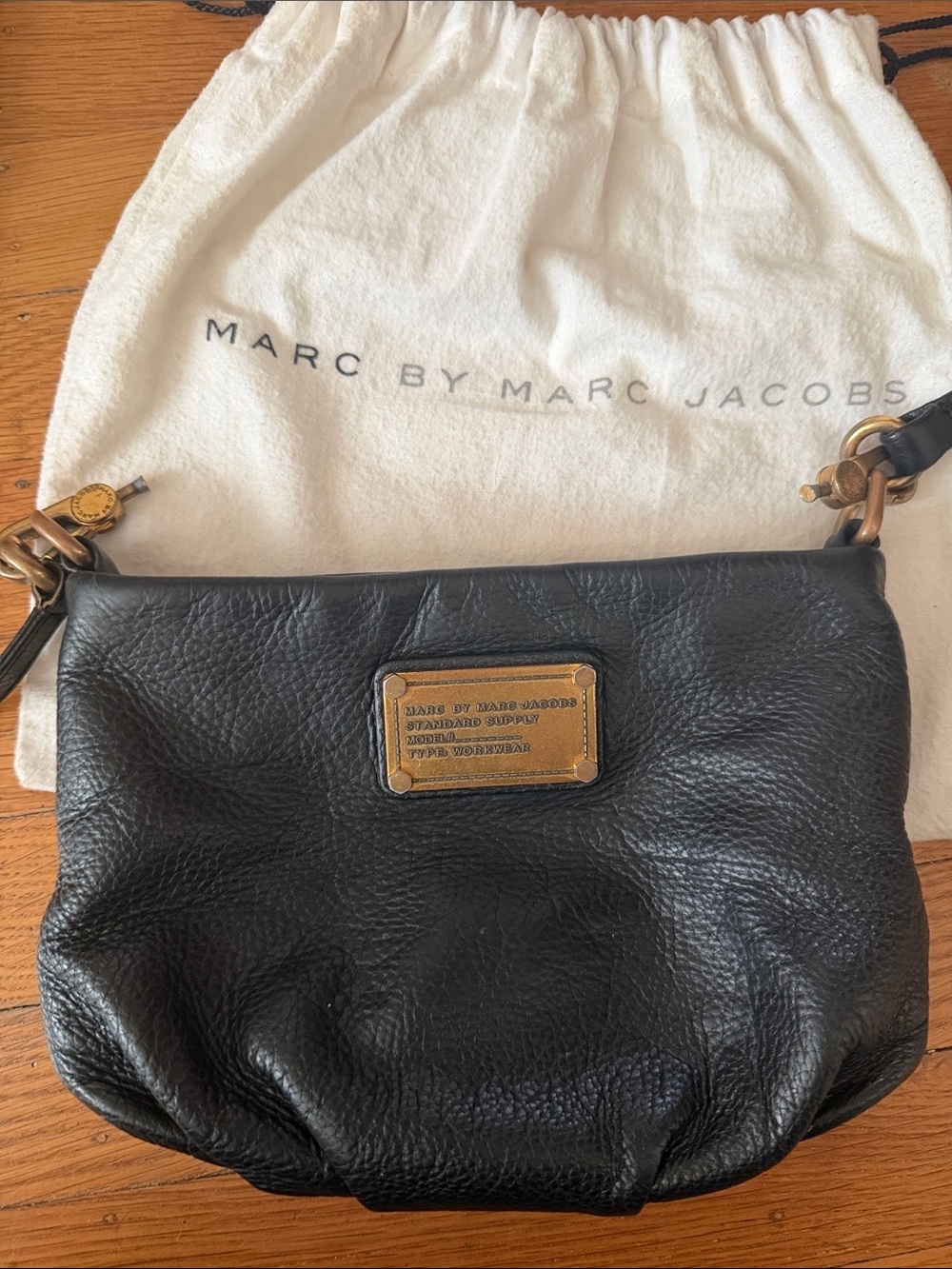 Marc by Marc Jacobs Black Pebble Leather Crossbody Bag